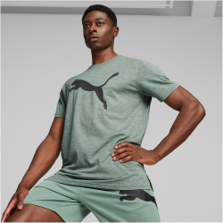 PUMA Train Favorite Heather Cat Trainingsshirt Herren 44 - eucalyptus heather XXL