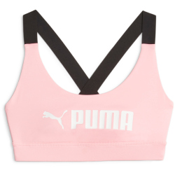 PUMA Mid Impact FIT Sport-BH Damen 60 - koral ice/puma white S