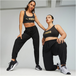 PUMA Mid Impact FIT Sport-BH Damen 56 - PUMA black/PUMA gold S