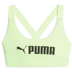 PUMA Mid Impact FIT Sport-BH Damen 33 - speed green/puma black S