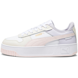 PUMA Carina Street Plateau Sneaker Damen 10 - PUMA white/frosty pink/alpine snow 38.5