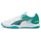 PUMA Attacourt Hallenschuhe 01 - PUMA white/ocean tropic/sparkling green/lime squeeze 39
