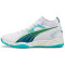 PUMA Eliminate Nitro SQD Handballschuhe 01 - puma white/ocean tropic/sparkling green/lime squeeze 44
