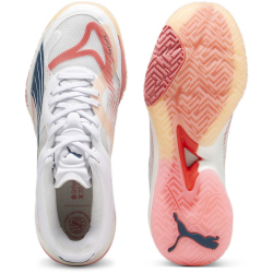 PUMA Accelerate Nitro SQD Hallenschuhe Damen 01 - PUMA white/ocean tropic/passionfruit/fizzy melon 37