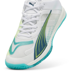 PUMA Accelerate Nitro SQD Hallenschuhe 01 - PUMA white/ocean tropic/sparkling green/lime squeeze 39