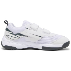 PUMA Varion II V Hallenschuhe mit Klettverschluss Kinder 02 - PUMA white/shadow gray 29
