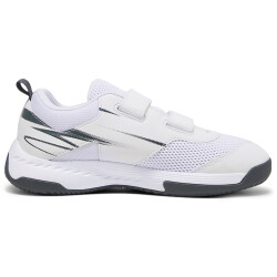 PUMA Varion II V Hallenschuhe mit Klettverschluss Kinder 02 - PUMA white/shadow gray 30