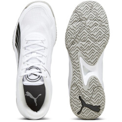 PUMA Accelerate Turbo Hallenschuhe 02 - PUMA white/PUMA black/concrete gray 40.5