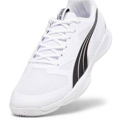 PUMA Attacourt Hallenschuhe 01 - PUMA white/PUMA black/concrete gray 42
