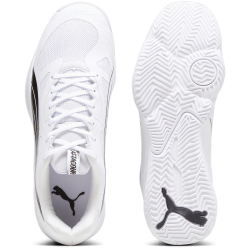PUMA Attacourt Hallenschuhe 01 - PUMA white/PUMA black/concrete gray 48