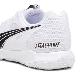 PUMA Attacourt Hallenschuhe 01 - PUMA white/PUMA black/concrete gray 48