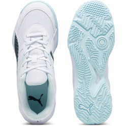 PUMA SolarFLASH II Hallenschuhe Kinder 08 - PUMA white/nitro blue/shadow gray 28