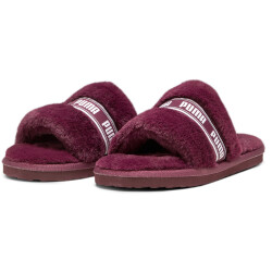 PUMA Fluff Pantolette Damen 13 - dark jasper/warm white 39