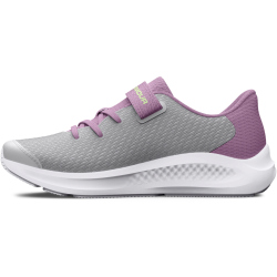 UNDER ARMOUR Pursuit 3 BL AC Laufschuhe M&auml;dchen 100 - halo gray/fresh orchid/lumos lime 33