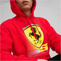 PUMA Ferrari Race Colored Big Shield Hoodie Herren 02 - rosso corsa XL