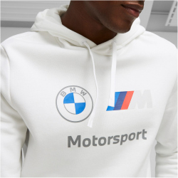 PUMA BMW M Motorsport Essentials Fleece Hoodie Herren 02 - puma white XL