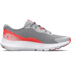 UNDER ARMOUR GGS Surge 3 Laufschuhe M&auml;dchen 107 - halo gray/venom red/pink fizz 37.5
