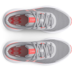 UNDER ARMOUR GGS Surge 3 Laufschuhe M&auml;dchen 107 - halo gray/venom red/pink fizz 37.5