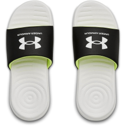 UNDER ARMOUR Ansa Fixed Badelatschen Jungen 103 - white/black/white 29.5