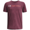 UNDER ARMOUR Logo Wordmark T-Shirt Jungen 600 - dark maroon medium heather/white/beta L (149-160 cm)