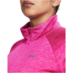 UNDER ARMOUR Tech 1/2-Zip Twist Trainingsshirt Damen 652 - rebel pink/pink elixir/metallic silver 2X