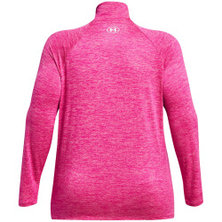 UNDER ARMOUR Tech 1/2-Zip Twist Trainingsshirt Damen 652 - rebel pink/pink elixir/metallic silver 2X