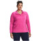 UNDER ARMOUR Tech 1/2-Zip Twist Trainingsshirt Damen 652 - rebel pink/pink elixir/metallic silver 2X