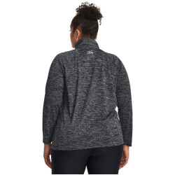 UNDER ARMOUR Tech 1/2-Zip Twist Trainingsshirt Damen 001 - black/black/metallic silver 2X