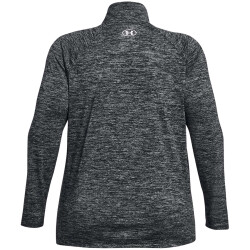 UNDER ARMOUR Tech 1/2-Zip Twist Trainingsshirt Damen 001 - black/black/metallic silver 2X