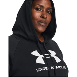 UNDER ARMOUR Rival Fleece Logo Hoodie Damen 001 - black/white 1X