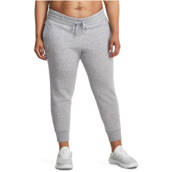 UNDER ARMOUR Rival Fleece Jogginghose Damen 012 - mod gray light heather/white 1X