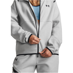 UNDER ARMOUR Unstoppable Fleece Kapuzenjacke Damen 011 - mod gray/black M