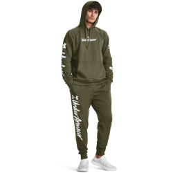 UNDER ARMOUR Rival Fleece Graphic Jogginghose Herren 390 - marine od green/white L