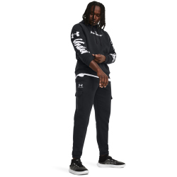 UNDER ARMOUR Rival Fleece Graphic Hoodie Herren 001 - black/white S