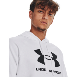 UNDER ARMOUR Rival Fleece Logo Hoodie Herren 100 - white/black XXL