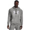 UNDER ARMOUR Rival Fleece Logo Hoodie Herren 025 - castlerock light heather/white XXL