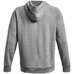 UNDER ARMOUR Rival Fleece Logo Hoodie Herren 025 - castlerock light heather/white 3XL