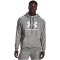 UNDER ARMOUR Rival Fleece Logo Hoodie Herren 025 - castlerock light heather/white 3XL