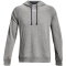 UNDER ARMOUR Rival Fleece Hoodie Herren 025 - castlerock light heather/white 3XL