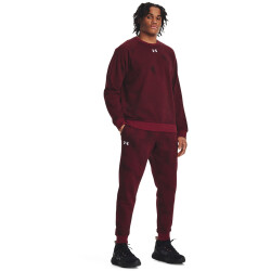UNDER ARMOUR Rival Fleece Printed Crew Sweatshirt Herren 600 - dark maroon/white XL