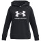 UNDER ARMOUR Rival Fleece Big Logo Hoodie Mädchen 001 - black/white XS (122-127 cm)