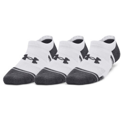 3er Pack UNDER ARMOUR Performance Tech Füßlinge Kinder 100 - white/white/jet gray XS (27.5-31)