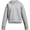 UNDER ARMOUR Rival Fleece Crop Hoodie Mädchen 012 - mod gray light heather/white XS (122-127 cm)