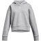 UNDER ARMOUR Rival Fleece Crop Hoodie M&auml;dchen 012 - mod gray light heather/white M (137-149 cm)