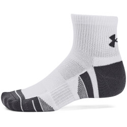 3er Pack UNDER ARMOUR Performance Tech Quarter Socken 100 - white/white/jet gray M (37-41)