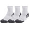 3er Pack UNDER ARMOUR Performance Tech Quarter Socken 100 - white/white/jet gray M (37-41)