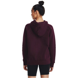 UNDER ARMOUR Rival Fleece Big Logo Hoodie Damen 600 - dark maroon/white XS