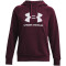 UNDER ARMOUR Rival Fleece Big Logo Hoodie Damen 600 - dark maroon/white XS