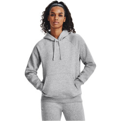 UNDER ARMOUR Rival Fleece Hoodie Damen 013 - mod gray light heather/white XS