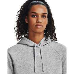 UNDER ARMOUR Rival Fleece Hoodie Damen 013 - mod gray light heather/white XS
